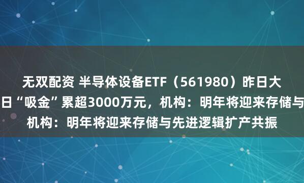 无双配资 半导体设备ETF(561980)昨日大涨2.23%,连续两日“吸金”累超3000万元,机构:明年将迎来存储与先进逻辑扩产共振